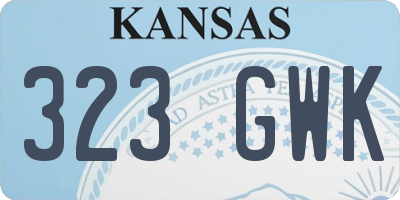 KS license plate 323GWK