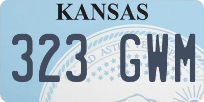 KS license plate 323GWM