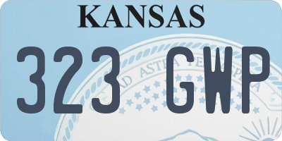 KS license plate 323GWP