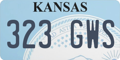 KS license plate 323GWS
