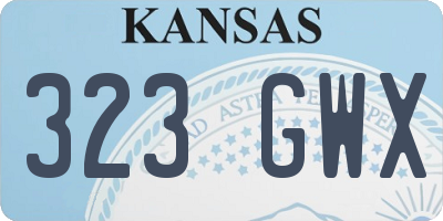KS license plate 323GWX