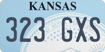 KS license plate 323GXS