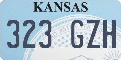 KS license plate 323GZH
