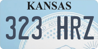 KS license plate 323HRZ
