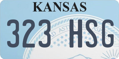 KS license plate 323HSG