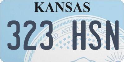 KS license plate 323HSN
