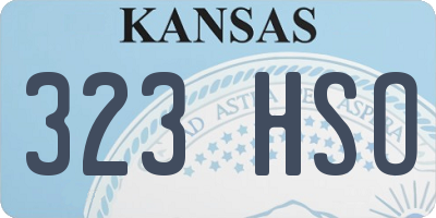 KS license plate 323HSO