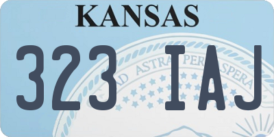 KS license plate 323IAJ