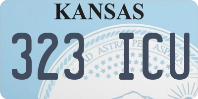 KS license plate 323ICU