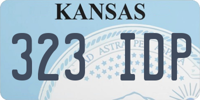 KS license plate 323IDP