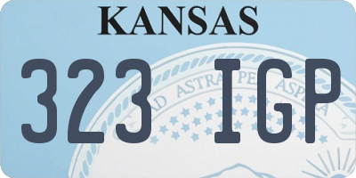 KS license plate 323IGP