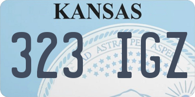 KS license plate 323IGZ