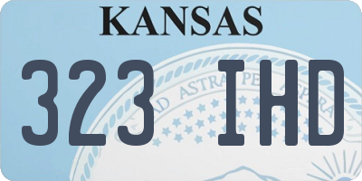 KS license plate 323IHD