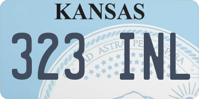 KS license plate 323INL