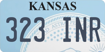 KS license plate 323INR