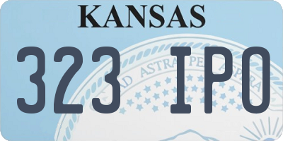 KS license plate 323IPO