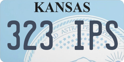 KS license plate 323IPS