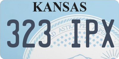 KS license plate 323IPX
