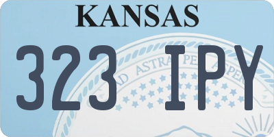 KS license plate 323IPY