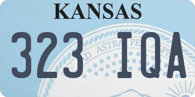 KS license plate 323IQA
