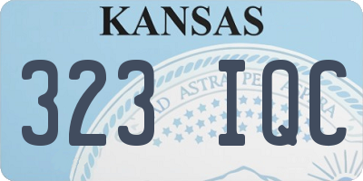 KS license plate 323IQC