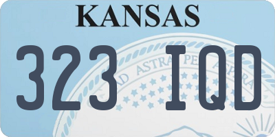 KS license plate 323IQD