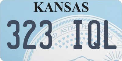 KS license plate 323IQL