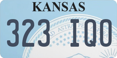 KS license plate 323IQO