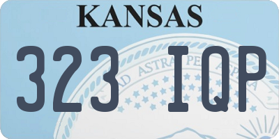 KS license plate 323IQP