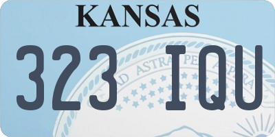 KS license plate 323IQU