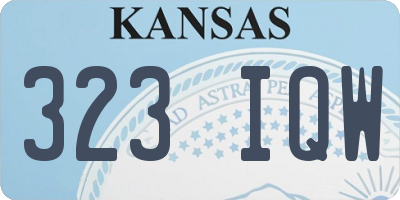 KS license plate 323IQW