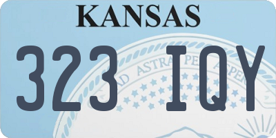 KS license plate 323IQY