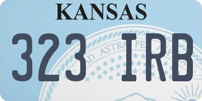 KS license plate 323IRB