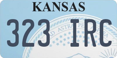 KS license plate 323IRC