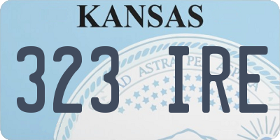 KS license plate 323IRE