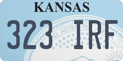 KS license plate 323IRF