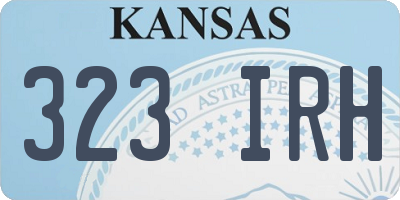 KS license plate 323IRH