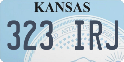 KS license plate 323IRJ