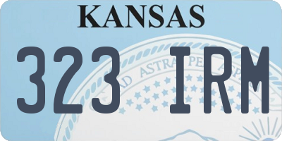 KS license plate 323IRM