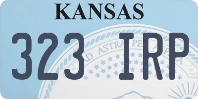 KS license plate 323IRP