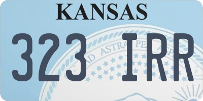 KS license plate 323IRR