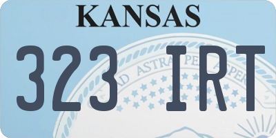 KS license plate 323IRT