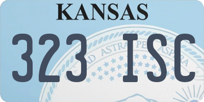 KS license plate 323ISC