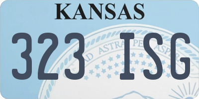 KS license plate 323ISG