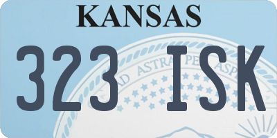 KS license plate 323ISK