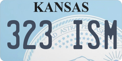 KS license plate 323ISM