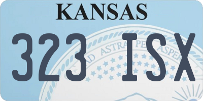 KS license plate 323ISX