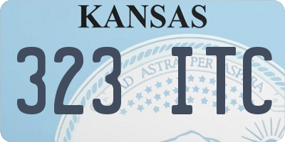 KS license plate 323ITC