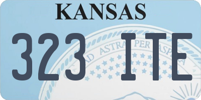 KS license plate 323ITE