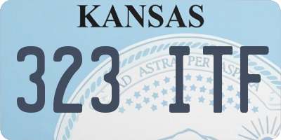 KS license plate 323ITF